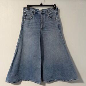 Citizens of‎ Humanity High Rise Ultra Wide Leg Jeans Medium Wash Denim Size 28